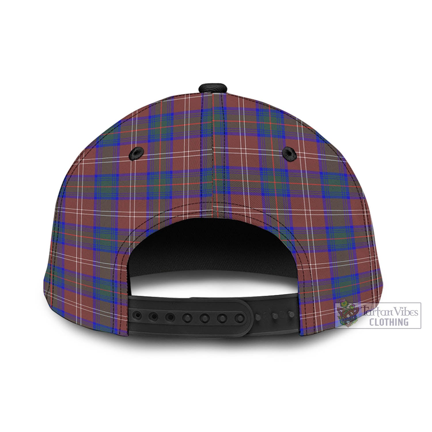 Tartan Vibes Clothing Chisholm Hunting Modern Tartan Classic Cap with Family Crest In Me Style