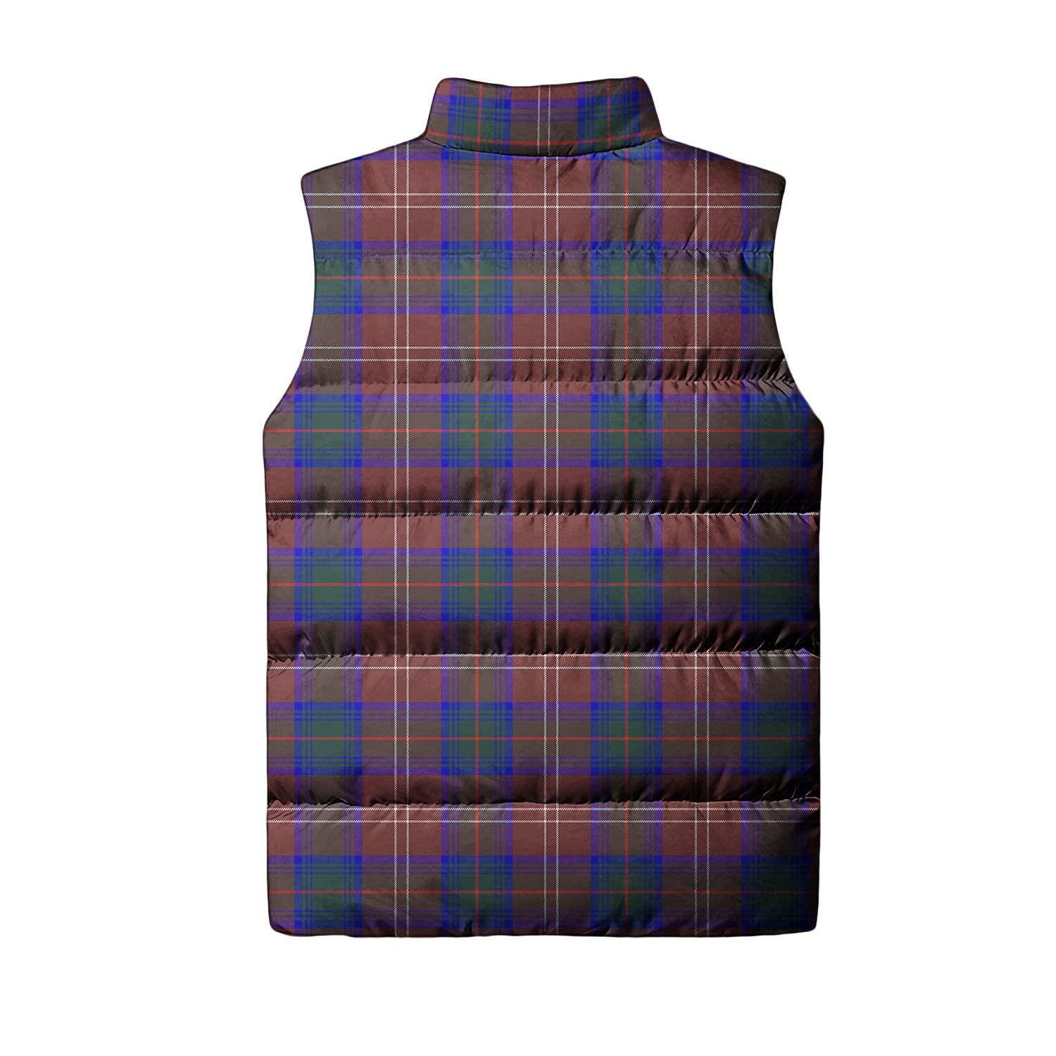 Chisholm Hunting Modern Tartan Sleeveless Puffer Jacket with Family Crest - Tartanvibesclothing