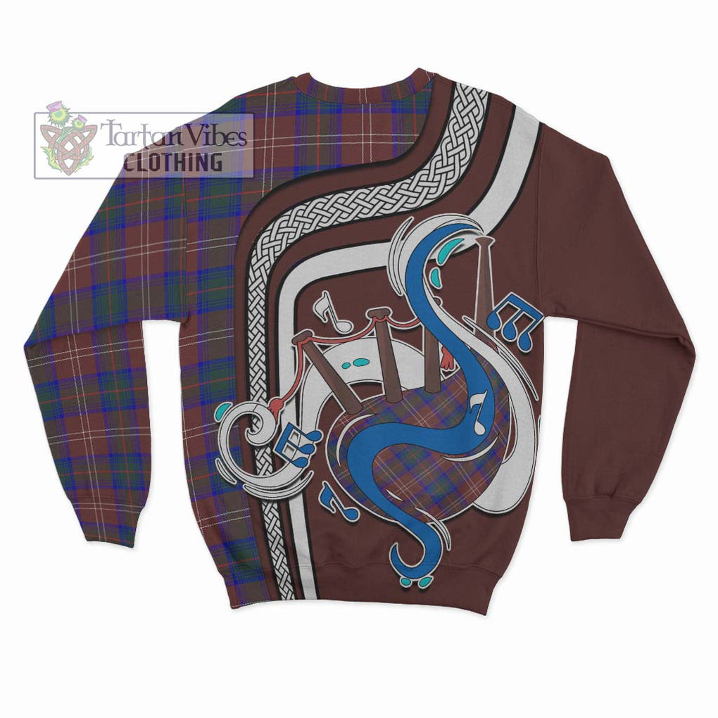 Chisholm Hunting Modern Tartan Sweatshirt with Epic Bagpipe Style - Tartanvibesclothing Shop