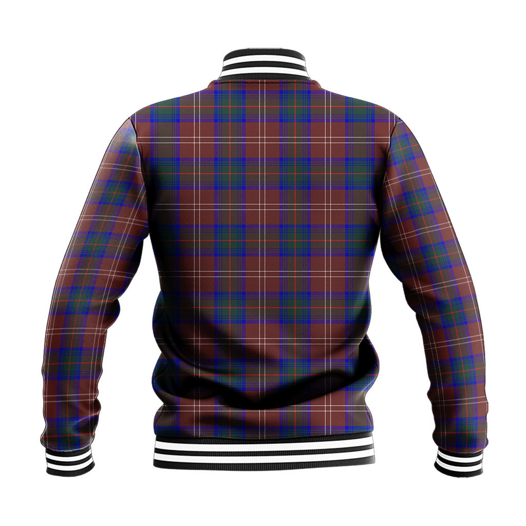 Chisholm Hunting Modern Tartan Baseball Jacket with Family Crest - Tartan Vibes Clothing