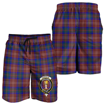 Chisholm Hunting Modern Tartan Mens Shorts with Family Crest