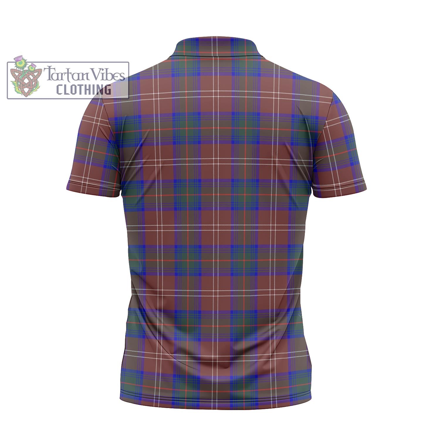 Tartan Vibes Clothing Chisholm Hunting Modern Tartan Zipper Polo Shirt with Family Crest