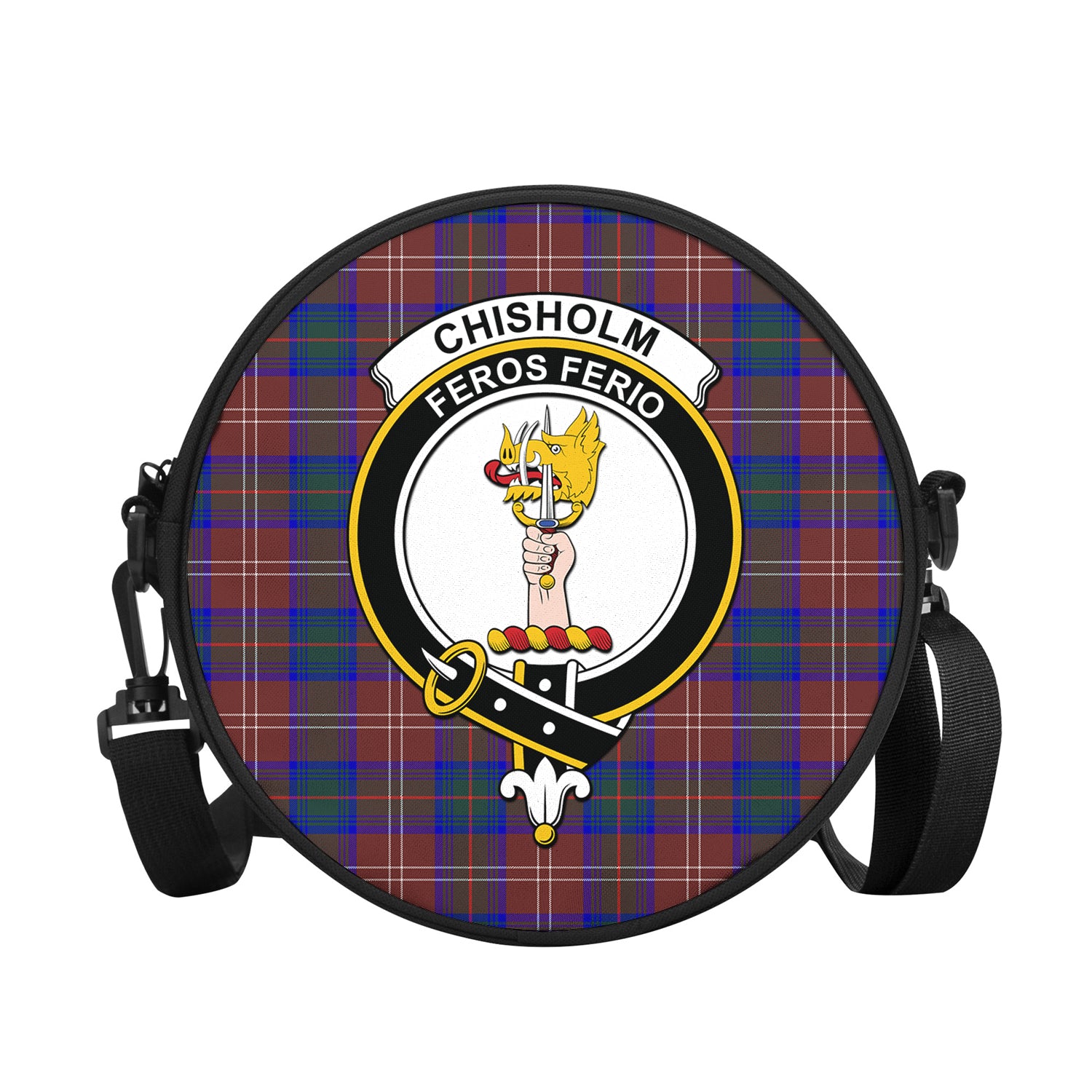 chisholm-hunting-modern-tartan-round-satchel-bags-with-family-crest