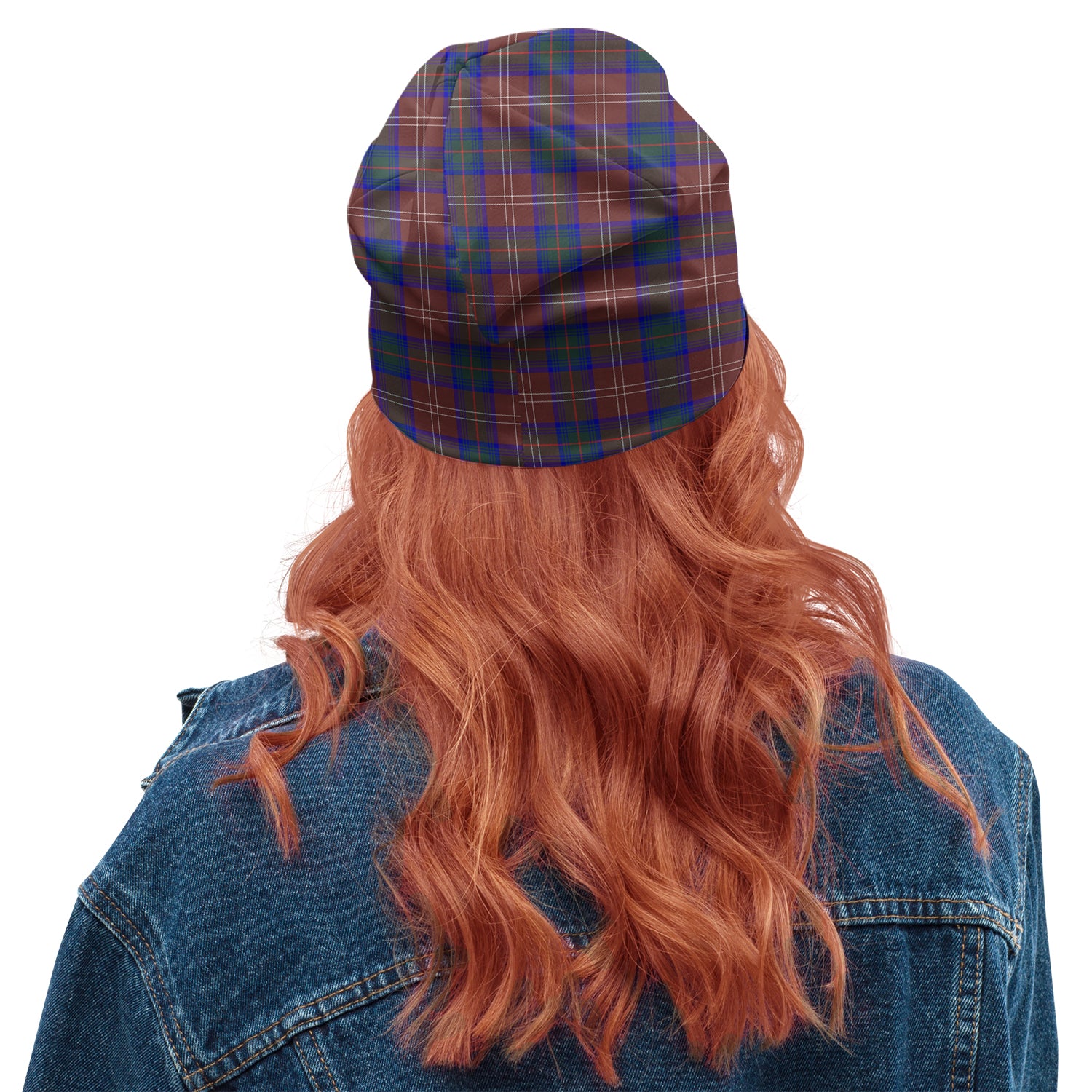 Chisholm Hunting Modern Tartan Beanies Hat with Family Crest - Tartan Vibes Clothing