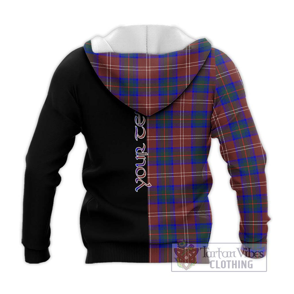 Chisholm Hunting Modern Tartan Knitted Hoodie with Family Crest and Half Of Me Style - Tartanvibesclothing Shop