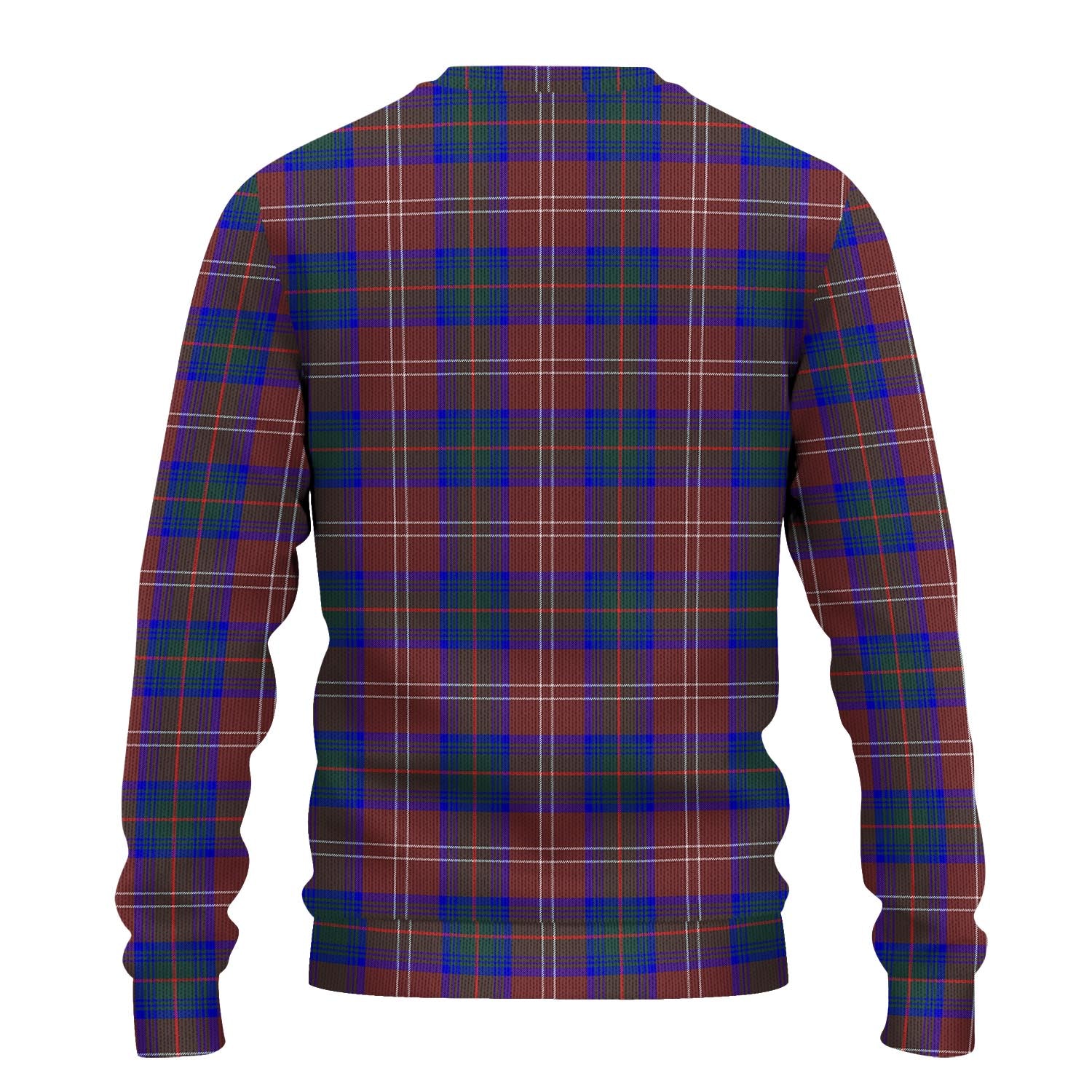 Chisholm Hunting Modern Tartan Knitted Sweater with Family Crest - Tartanvibesclothing