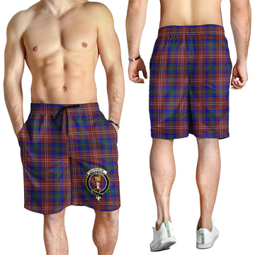 Chisholm Hunting Modern Tartan Mens Shorts with Family Crest