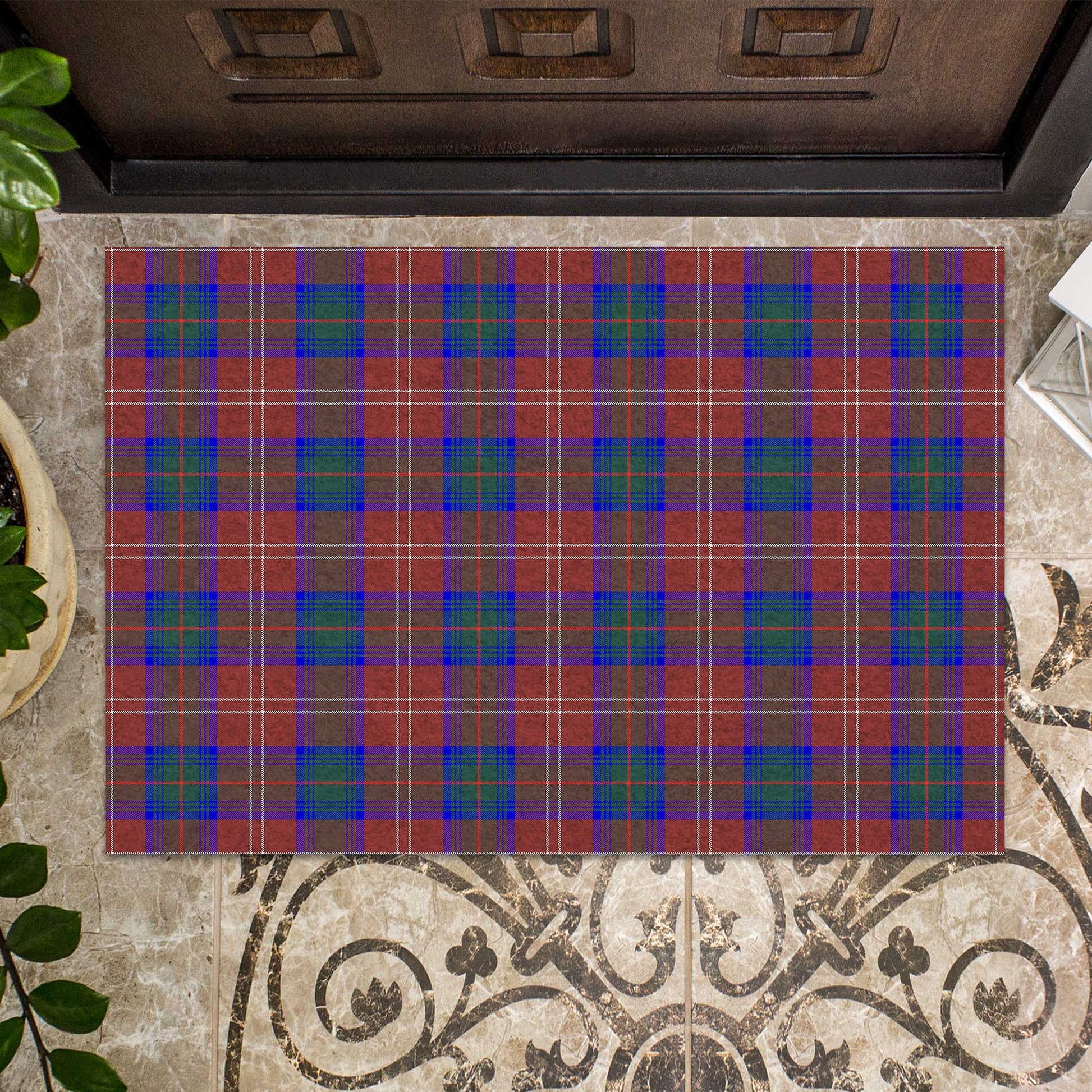 Chisholm Hunting Modern Tartan Door Mat - Tartanvibesclothing