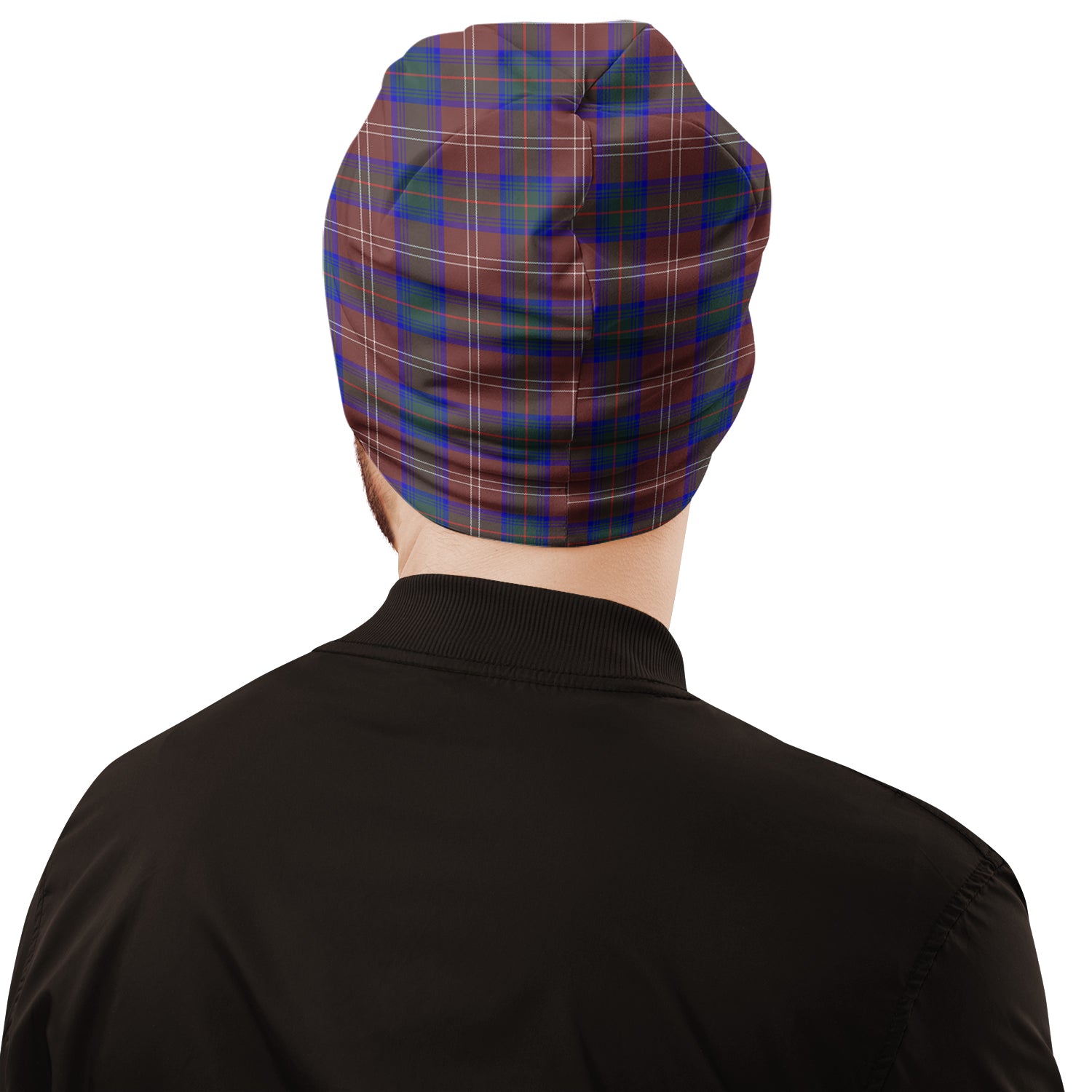 Chisholm Hunting Modern Tartan Beanies Hat with Family Crest - Tartan Vibes Clothing