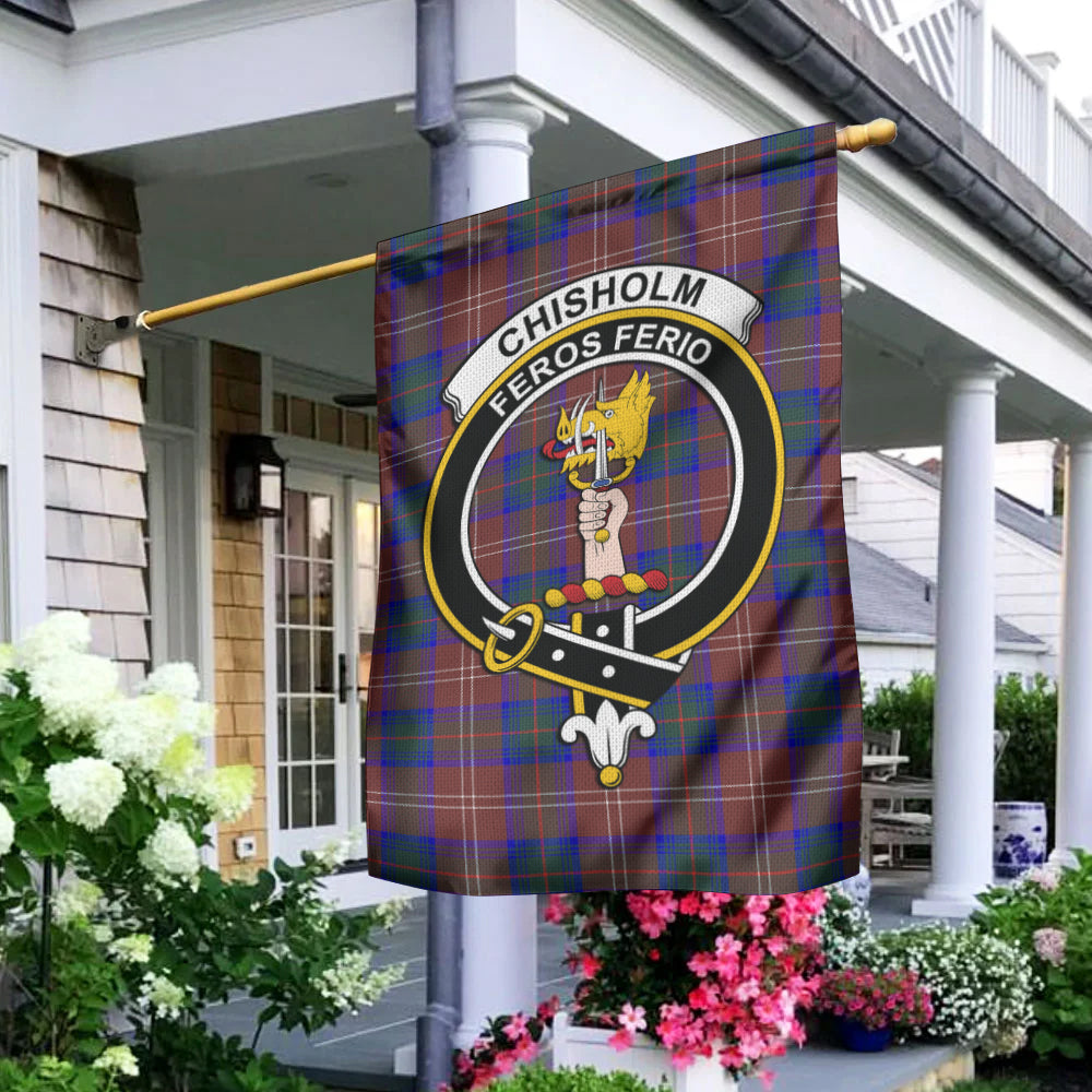 Chisholm Hunting Modern Tartan Flag with Family Crest - Tartan Vibes Clothing