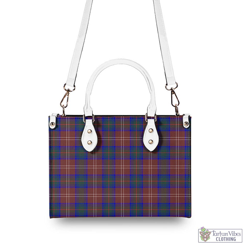 Tartan Vibes Clothing Chisholm Hunting Modern Tartan Luxury Leather Handbags