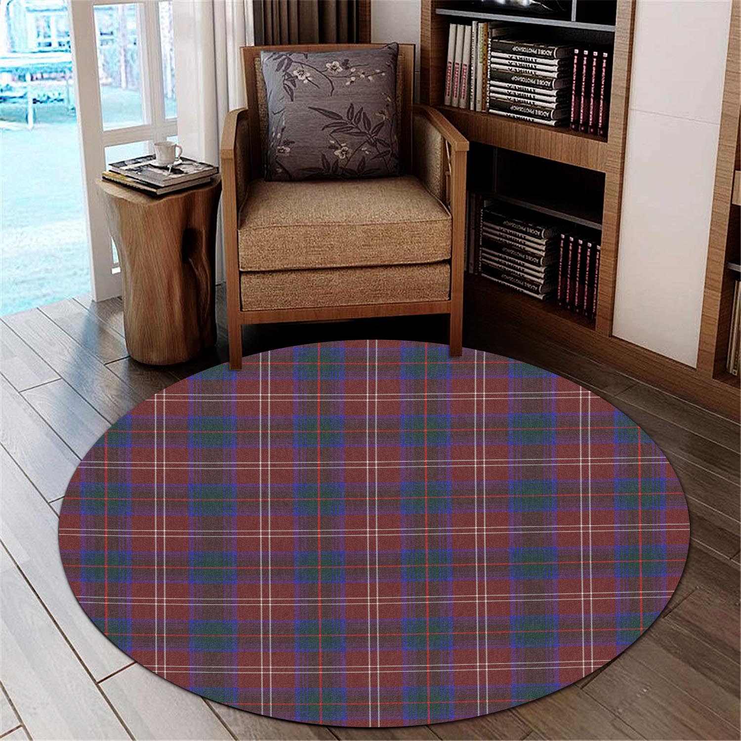 Chisholm Hunting Modern Tartan Round Rug - Tartanvibesclothing