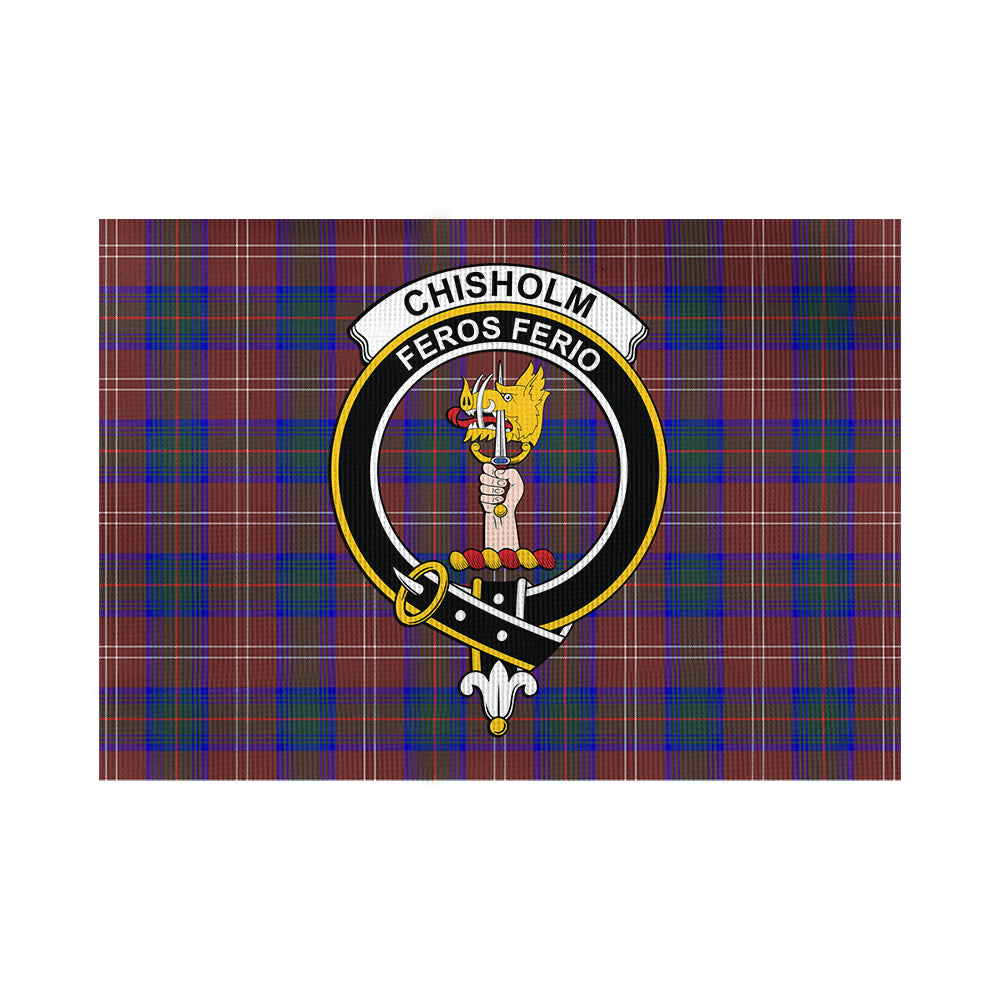 Chisholm Hunting Modern Tartan Flag with Family Crest - Tartan Vibes Clothing