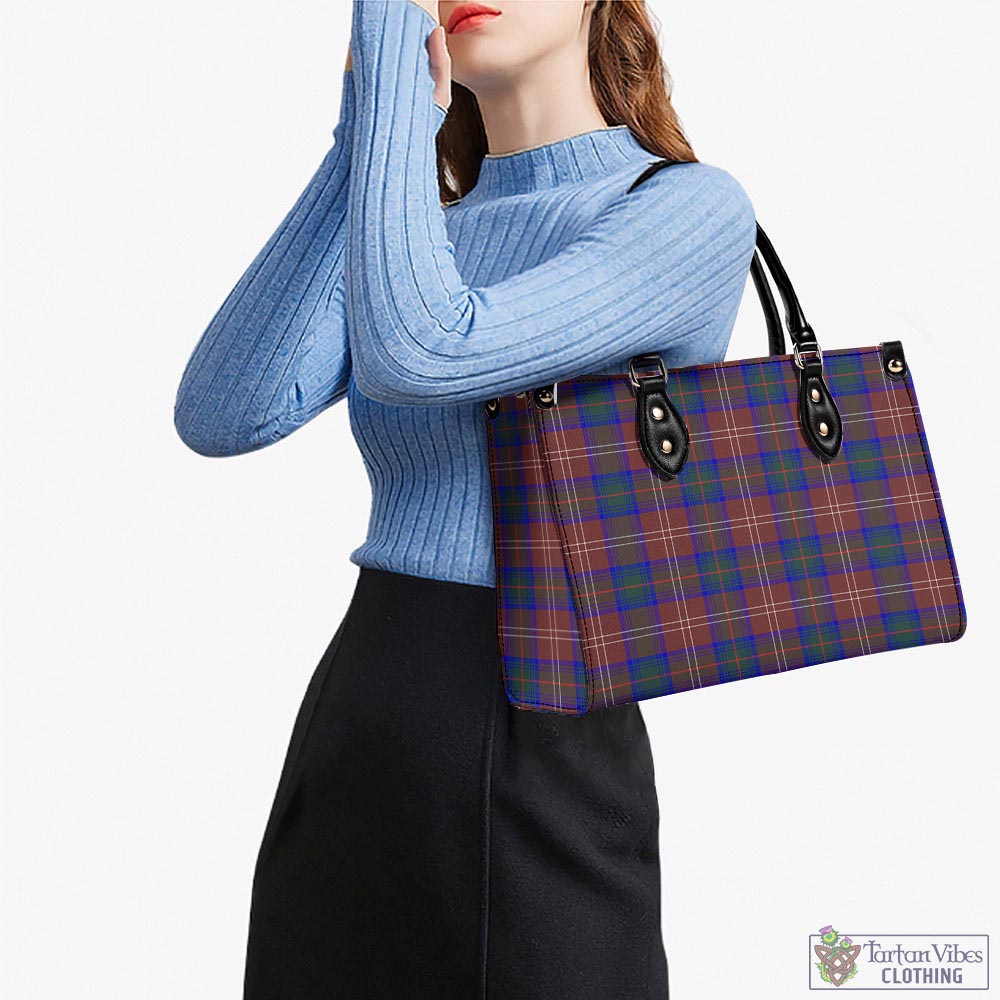 Tartan Vibes Clothing Chisholm Hunting Modern Tartan Luxury Leather Handbags