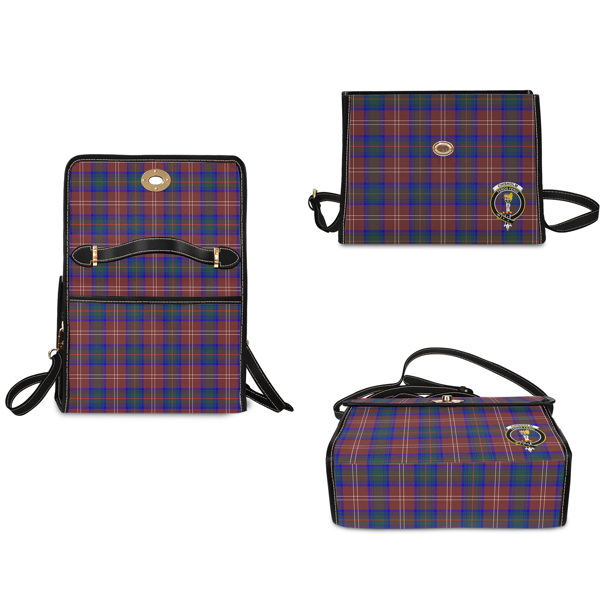 chisholm-hunting-modern-tartan-leather-strap-waterproof-canvas-bag-with-family-crest