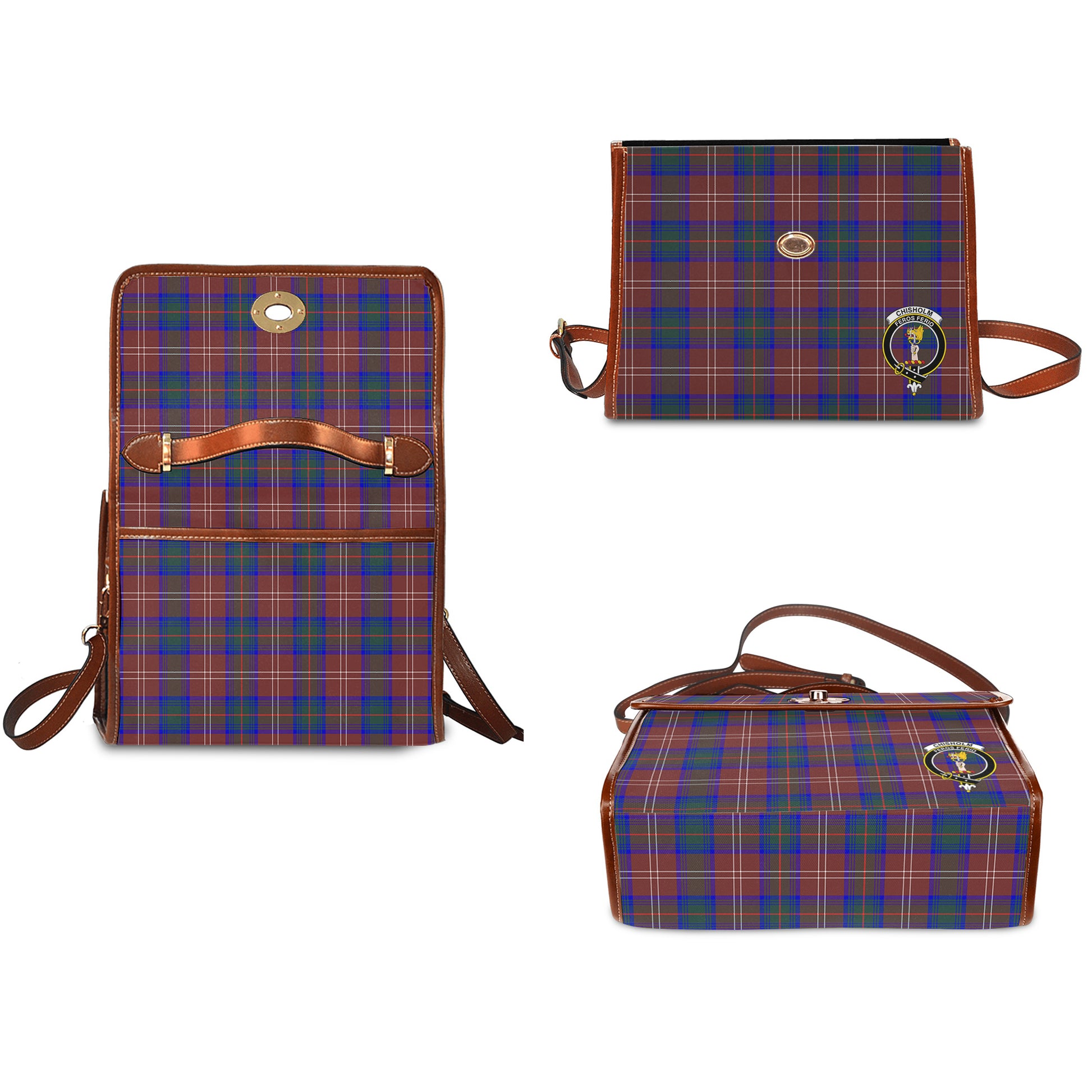 chisholm-hunting-modern-tartan-leather-strap-waterproof-canvas-bag-with-family-crest