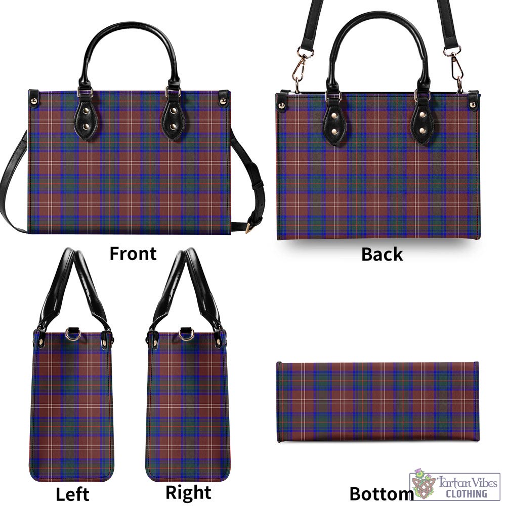 Tartan Vibes Clothing Chisholm Hunting Modern Tartan Luxury Leather Handbags