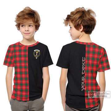 Chisholm Modern Tartan Kid T-Shirt with Family Crest and Half Of Me Style