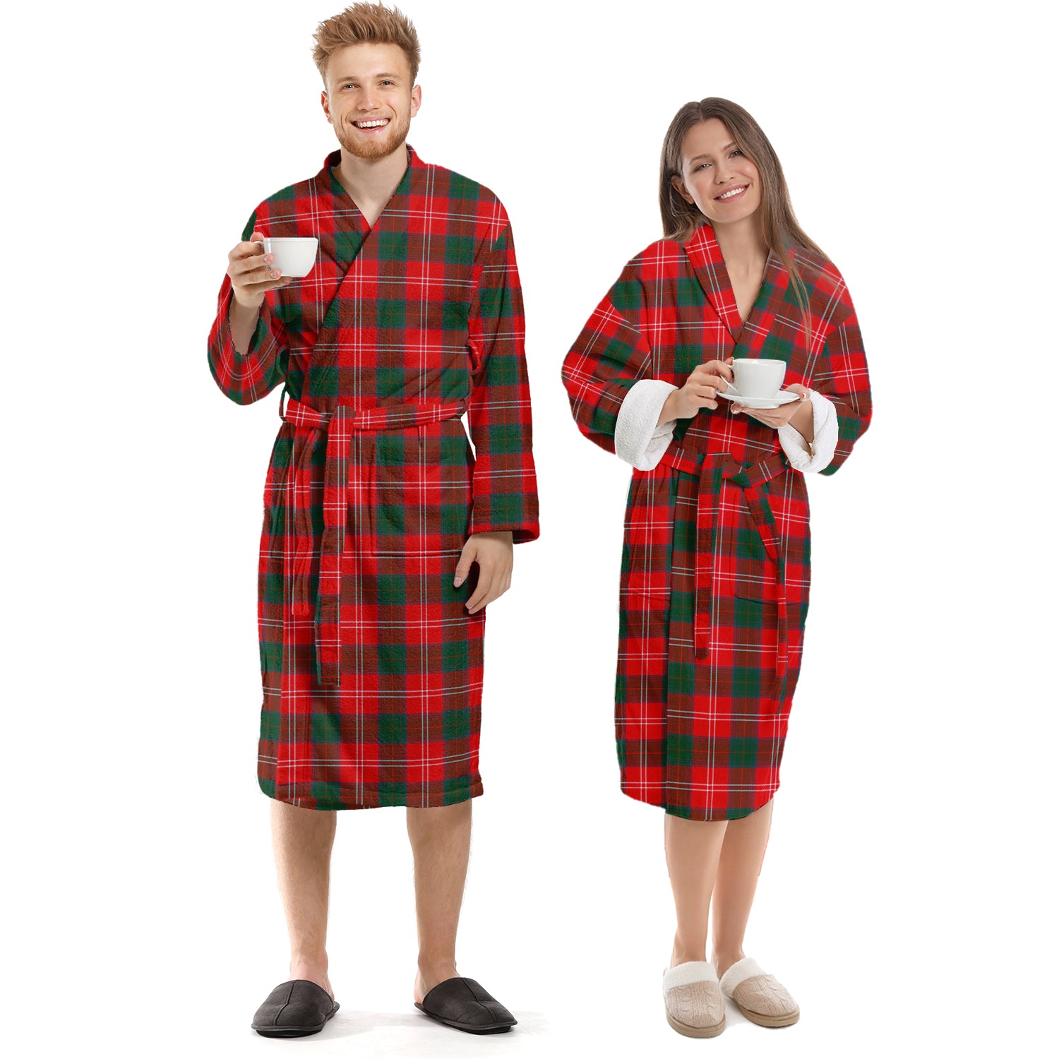 Chisholm Modern Tartan Bathrobe Unisex S - Tartan Vibes Clothing