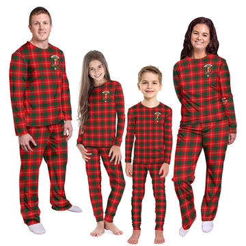 Chisholm Modern Tartan Pajamas Family Set with Family Crest