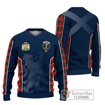 Chisholm Modern Tartan Ugly Sweater with Family Crest and Lion Rampant Vibes Sport Style