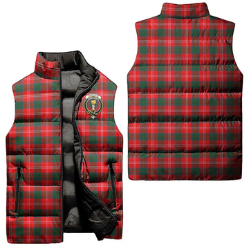 Chisholm Modern Tartan Sleeveless Puffer Jacket with Family Crest