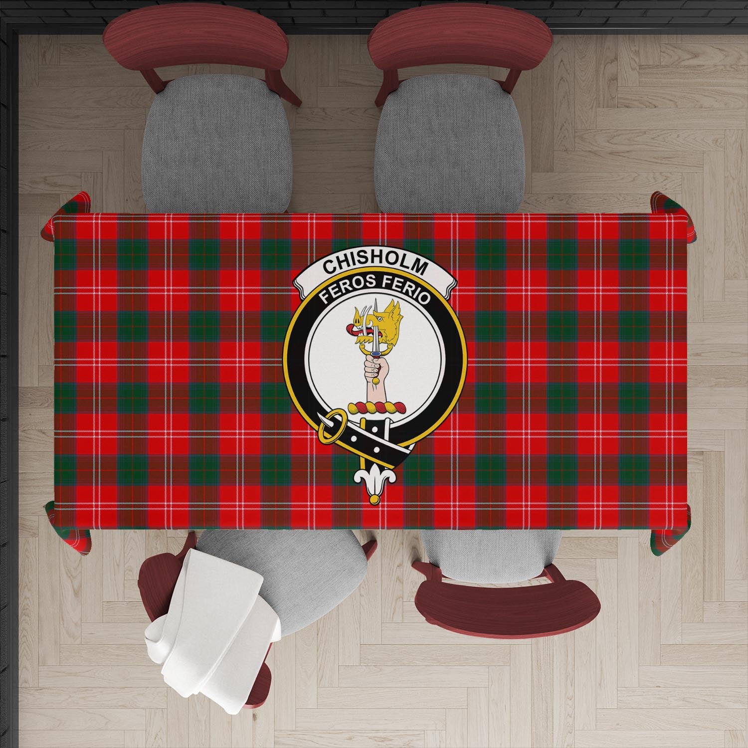 chisholm-modern-tatan-tablecloth-with-family-crest