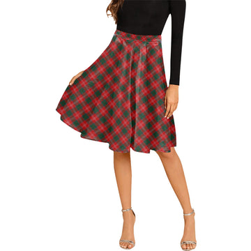 Chisholm Modern Tartan Melete Pleated Midi Skirt