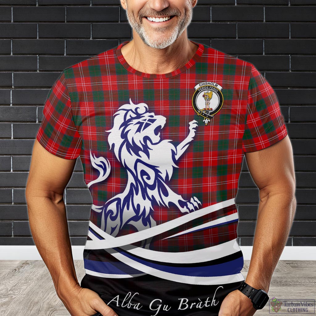 chisholm-modern-tartan-t-shirt-with-alba-gu-brath-regal-lion-emblem