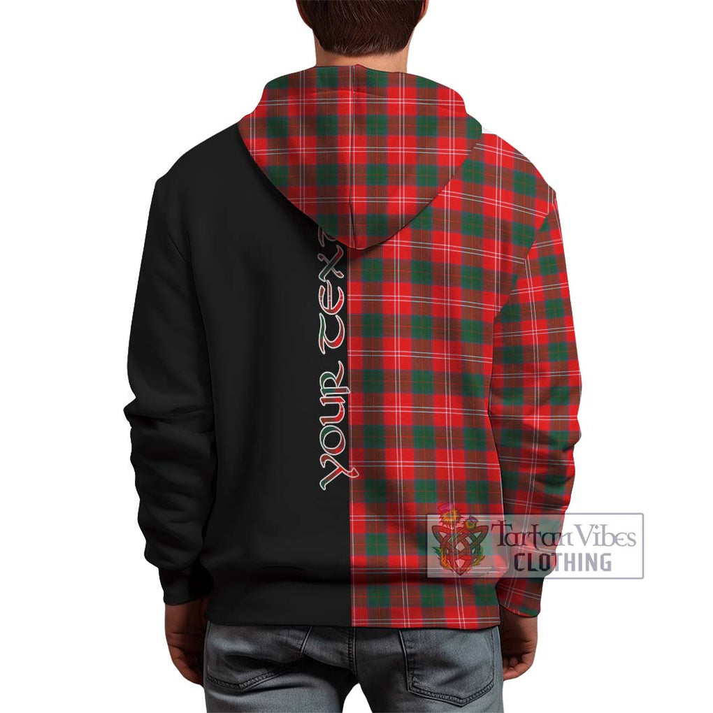 Chisholm Modern Tartan Hoodie with Family Crest and Half Of Me Style - Tartanvibesclothing Shop