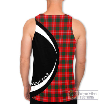 Chisholm Modern Tartan Men's Tank Top with Family Crest Circle Style