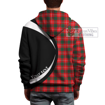 Chisholm Modern Tartan Hoodie with Family Crest Circle Style