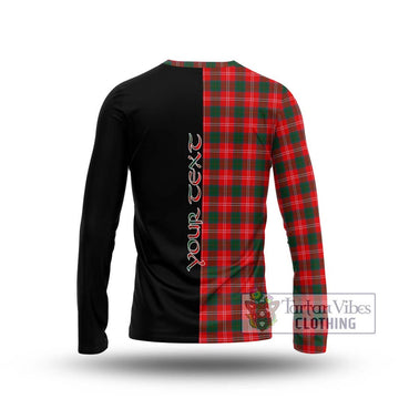 Chisholm Modern Tartan Long Sleeve T-Shirt with Family Crest and Half Of Me Style