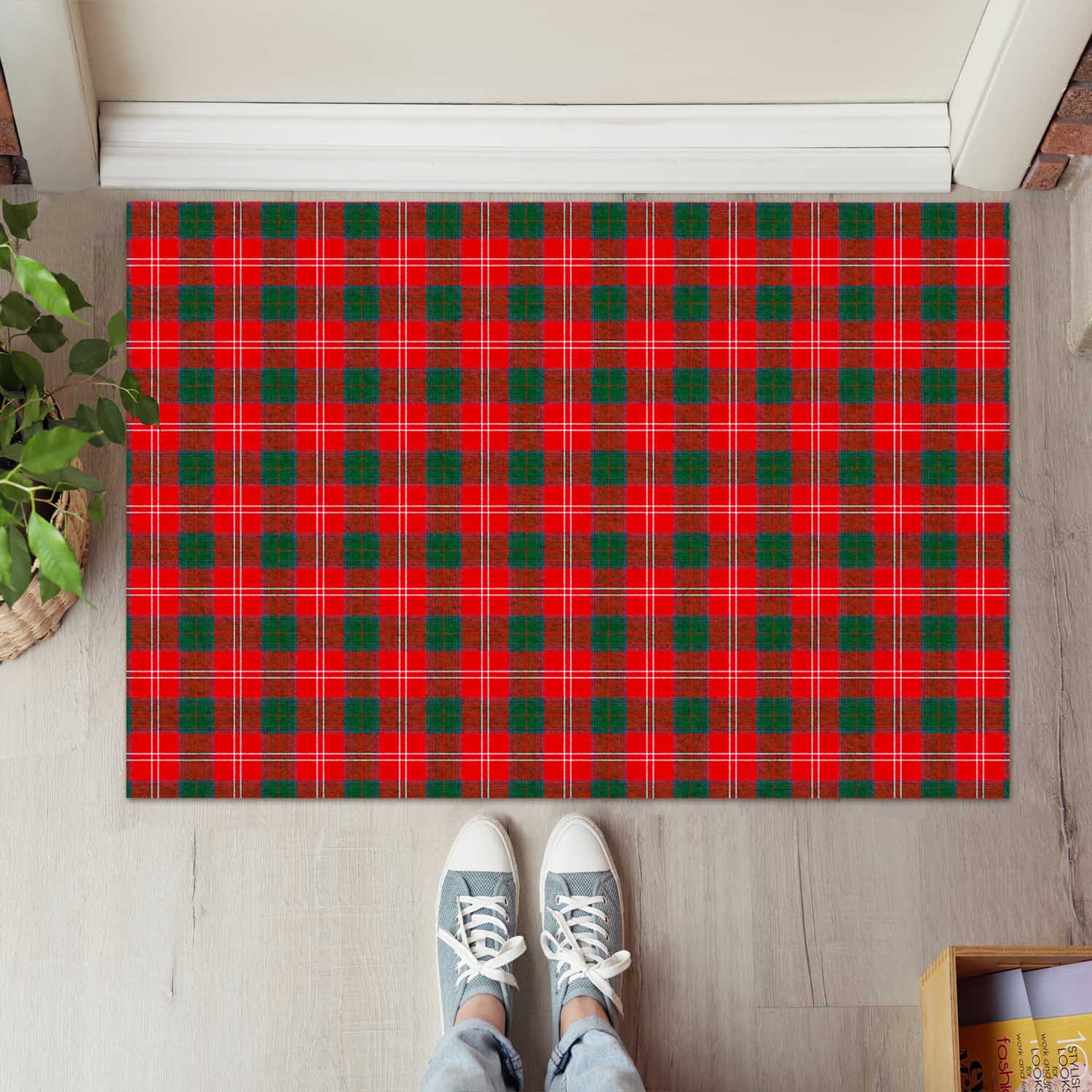 Chisholm Modern Tartan Door Mat - Tartanvibesclothing