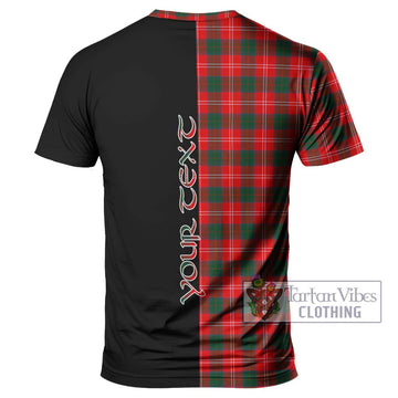 Chisholm Modern Tartan T-Shirt with Family Crest and Half Of Me Style