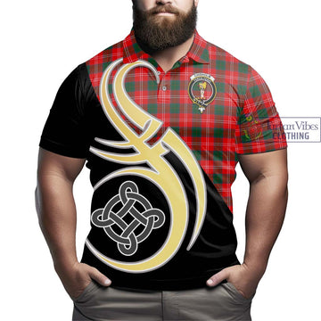 Chisholm Modern Tartan Polo Shirt with Family Crest and Celtic Symbol Style