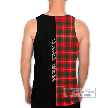 Chisholm Modern Tartan Men's Tank Top with Family Crest and Half Of Me Style