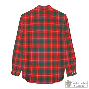 Chisholm Modern Tartan Women's Casual Shirt with Family Crest