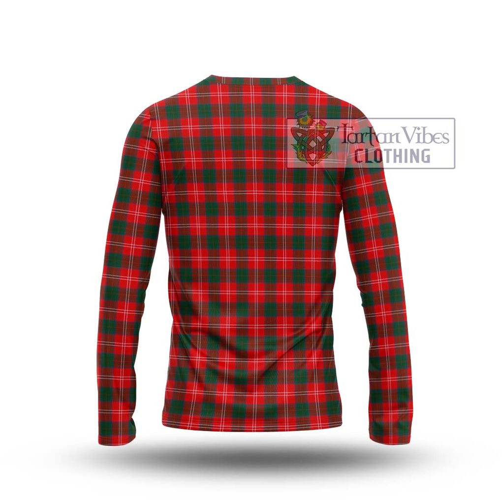 Chisholm Modern Tartan Long Sleeve T-Shirt with Family Crest DNA In Me Style - Tartanvibesclothing Shop