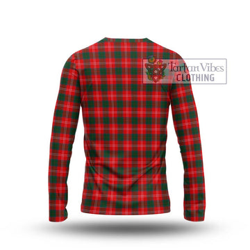 Chisholm Modern Tartan Long Sleeve T-Shirt with Family Crest DNA In Me Style