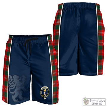 Chisholm Modern Tartan Men's Shorts with Family Crest and Lion Rampant Vibes Sport Style