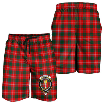 Chisholm Modern Tartan Mens Shorts with Family Crest