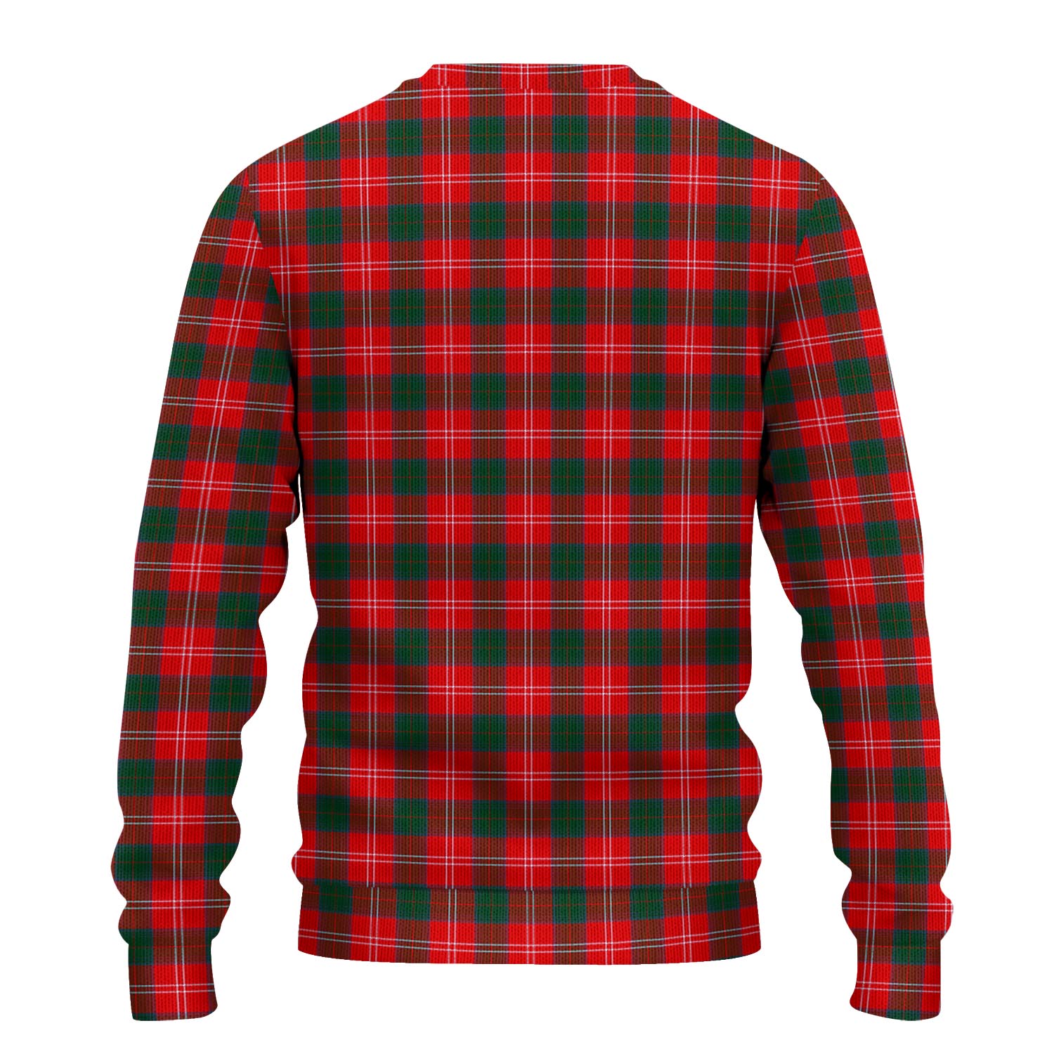 Chisholm Modern Tartan Knitted Sweater with Family Crest - Tartanvibesclothing