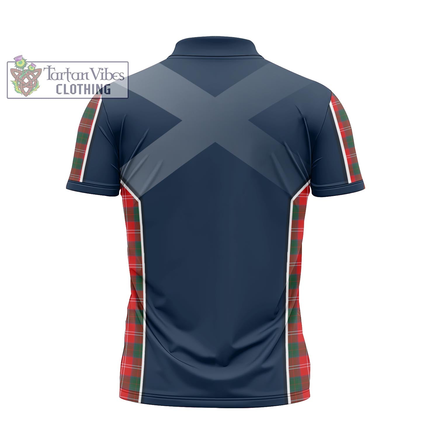 Tartan Vibes Clothing Chisholm Modern Tartan Zipper Polo Shirt with Family Crest and Lion Rampant Vibes Sport Style