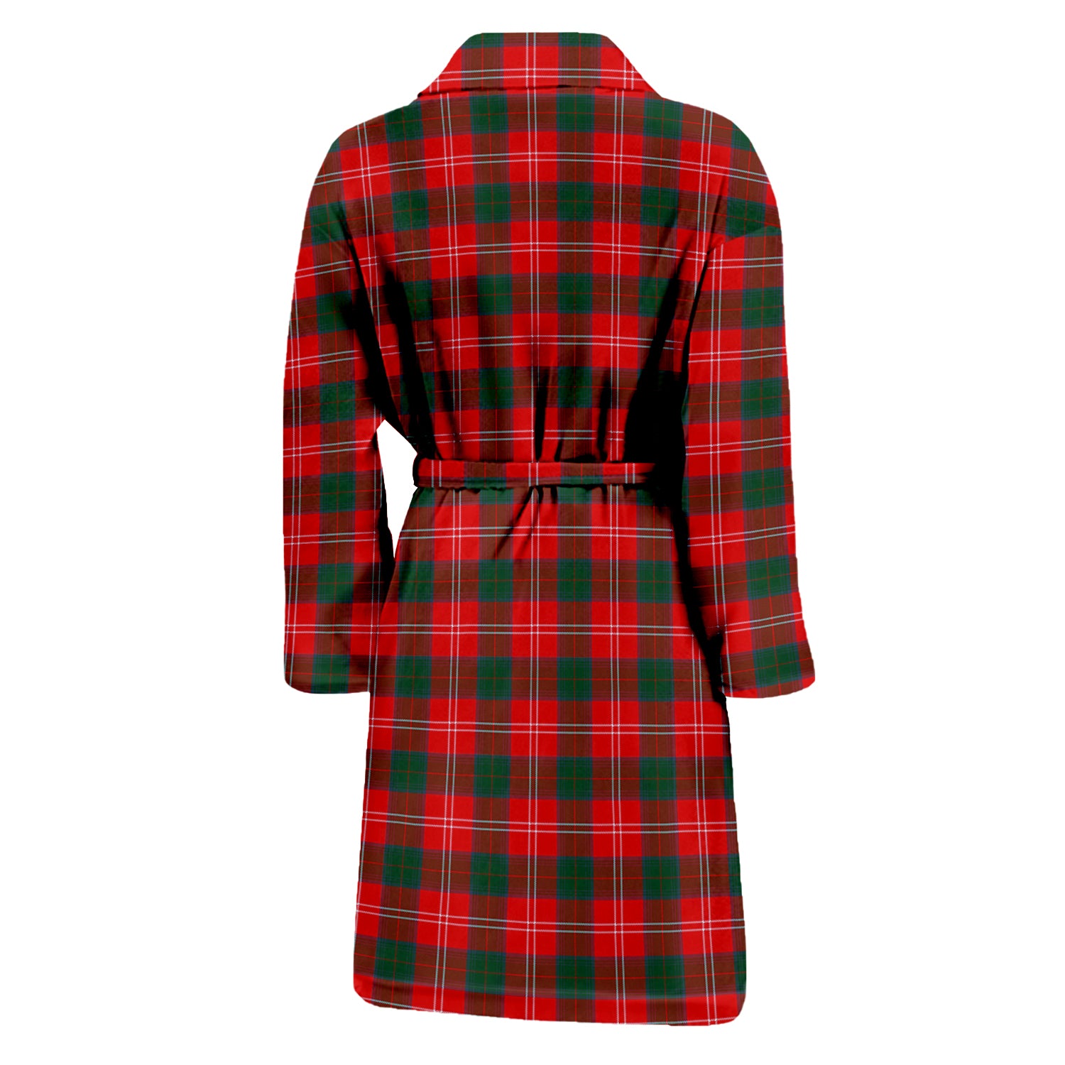 Chisholm Modern Tartan Bathrobe with Family Crest - Tartan Vibes Clothing