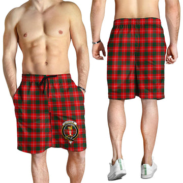 Chisholm Modern Tartan Mens Shorts with Family Crest