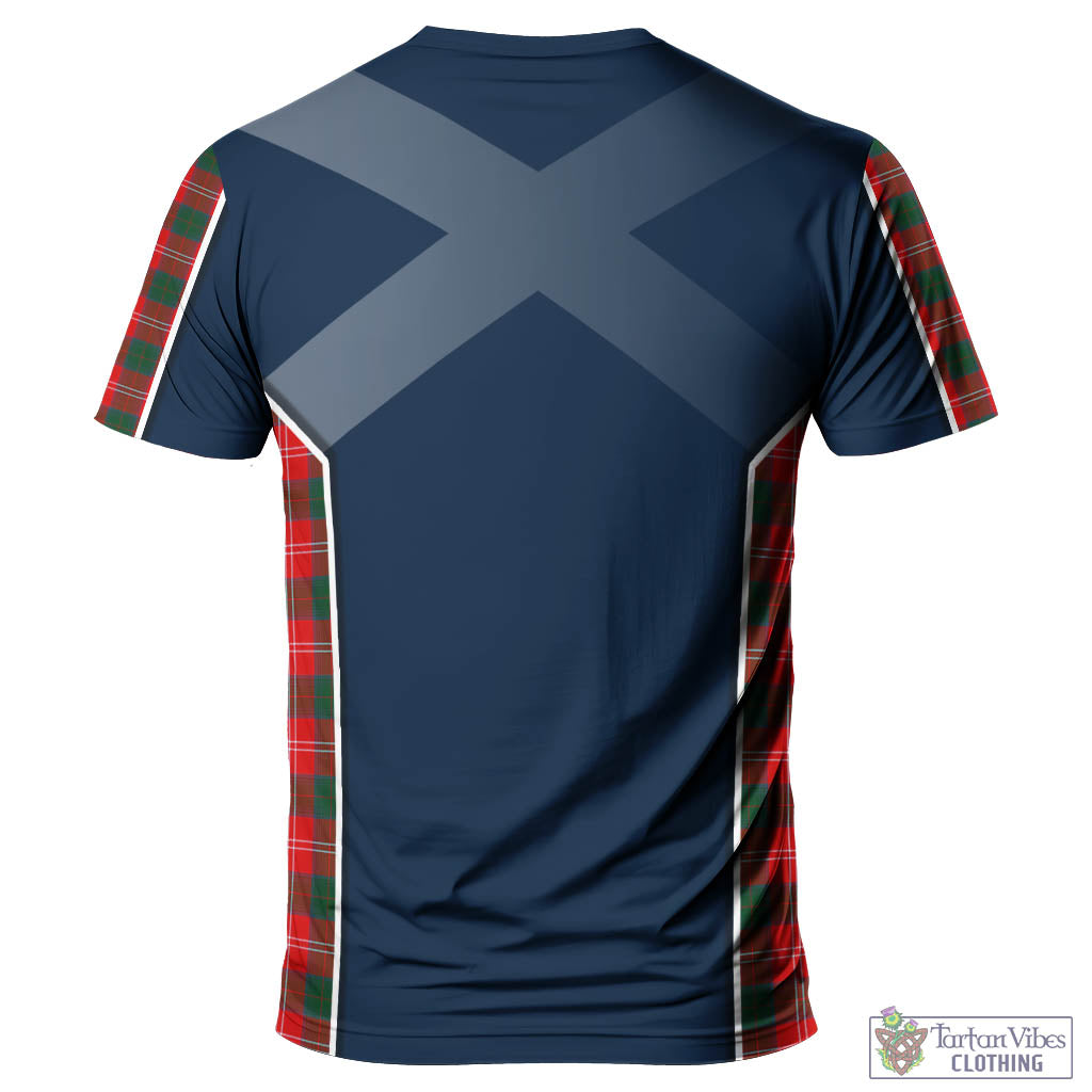 Tartan Vibes Clothing Chisholm Modern Tartan T-Shirt with Family Crest and Lion Rampant Vibes Sport Style