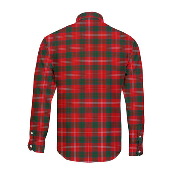 Chisholm Modern Tartan Long Sleeve Button Up Shirt with Family Crest