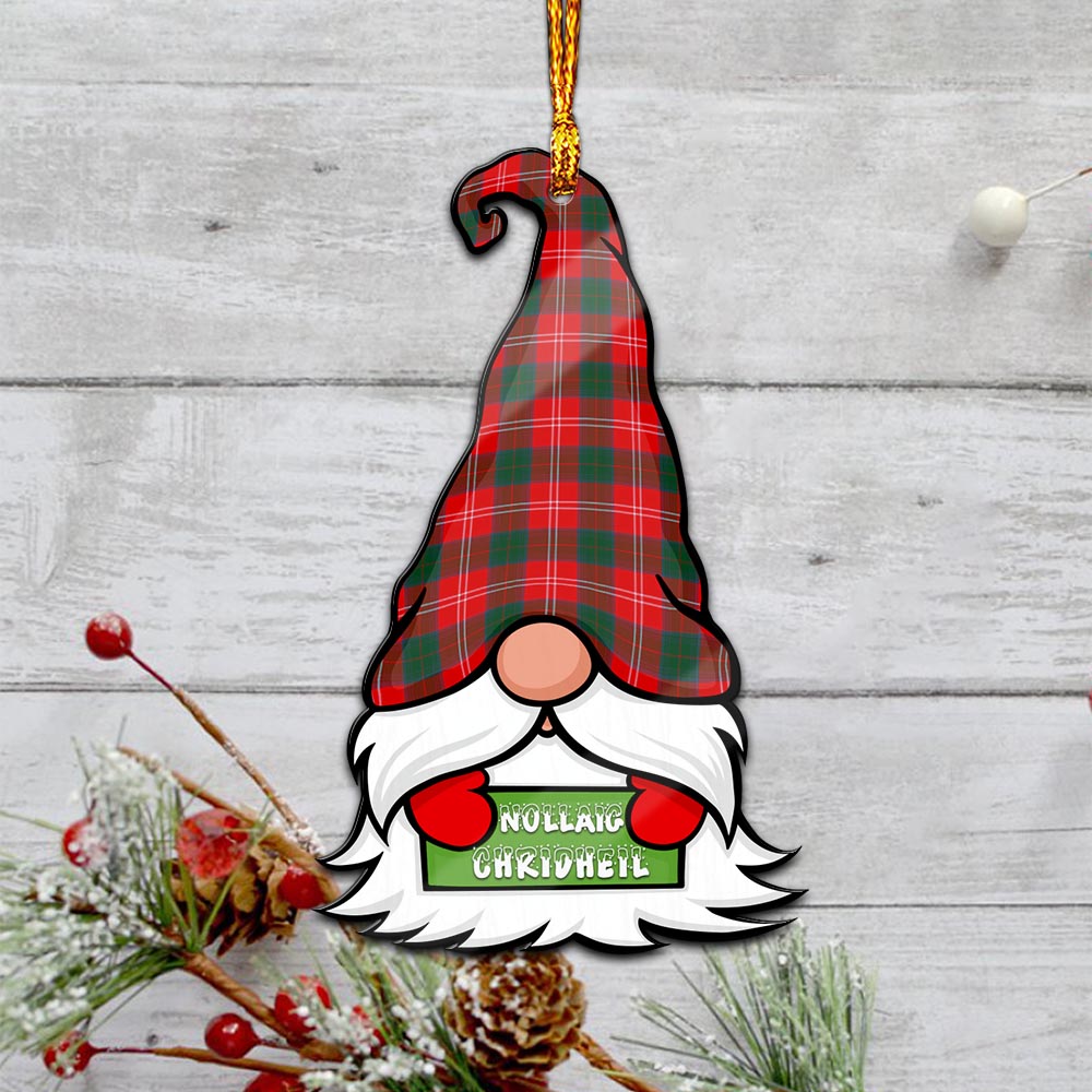 Chisholm Modern Gnome Christmas Ornament with His Tartan Christmas Hat - Tartan Vibes Clothing