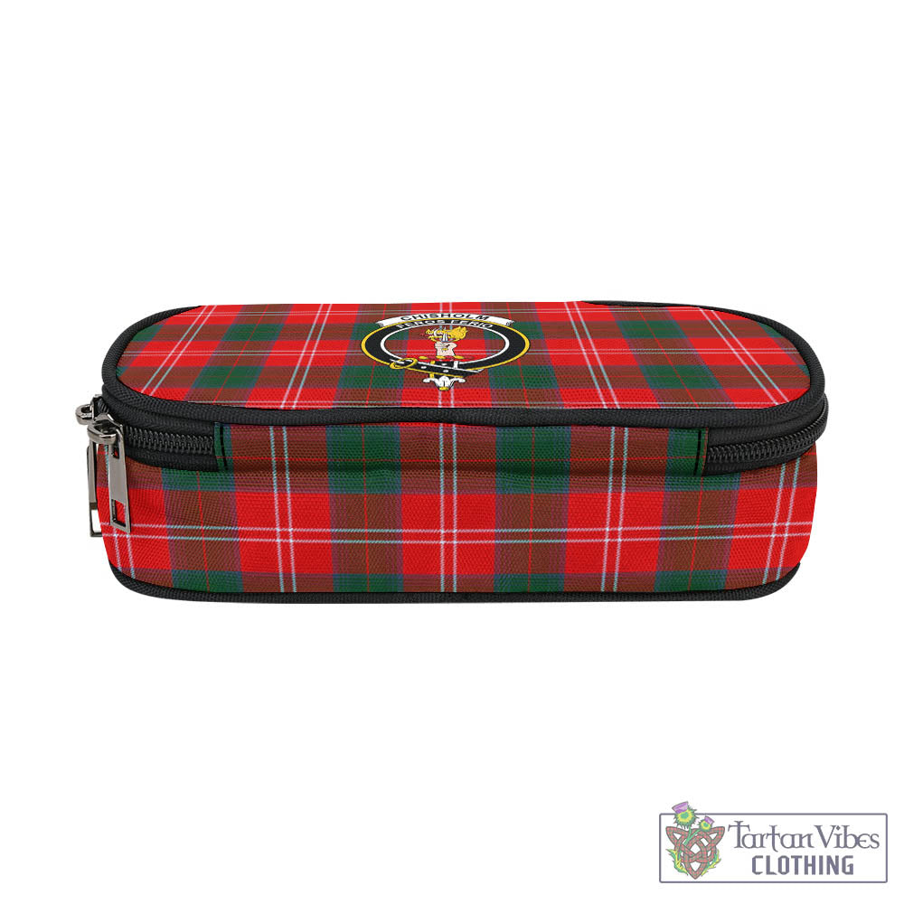 Tartan Vibes Clothing Chisholm Modern Tartan Pen and Pencil Case with Family Crest